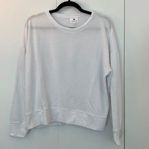 Sundry White Cotton Sweatshirt Size M